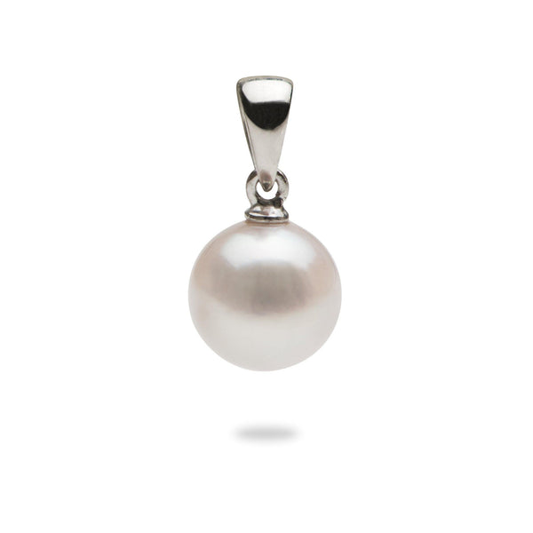 Akoya Pearl Pendant 14K White Gold (8mm)-Maui Divers Jewelry