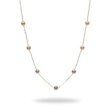 18" Mixed Freshwater Floating Pearl Necklace in Gold-Maui Divers Jewelry