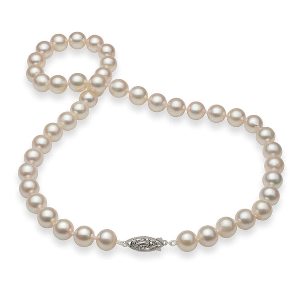 17-19" Akoya Pearl Strand in White Gold-Maui Divers Jewelry