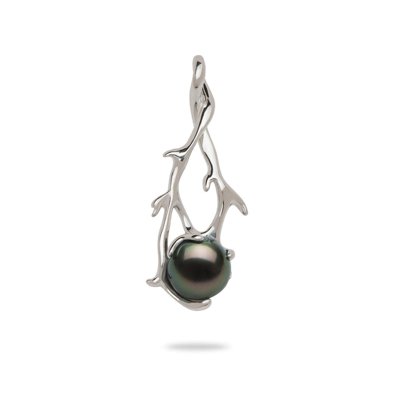 Hawaiian Heritage Tahitian Pearl Pendant in White Gold-Maui Divers Jewelry