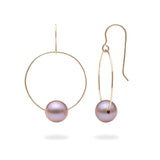 Lilac Freshwater Pearl Earrings in Gold-Maui Divers Jewelry