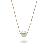 16-18" Adjustable Akoya Floating Pearl Necklace in Rose Gold-Maui Divers Jewelry