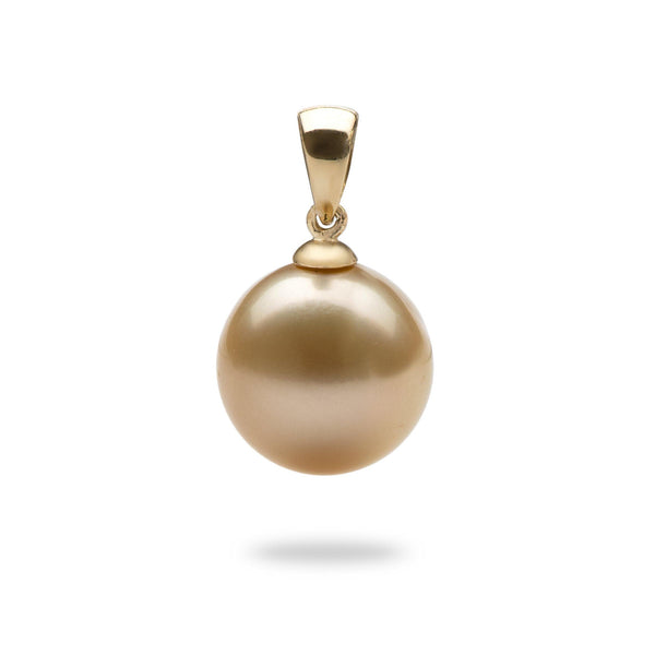 South Sea Gold Pearl Pendant in Gold - 14-15mm - Maui Divers Jewelry