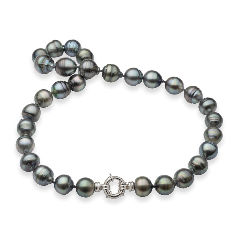 18-20" Tahitian Black Pearl Strand in White Gold-Maui Divers Jewelry
