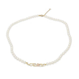 16-18" Adjustable Freshwater Pearl Necklace in Two Tone Gold with Diamond-Maui Divers Jewelry