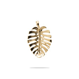 Monstera Pendant in Gold - 20mm - Maui Divers Jewelry