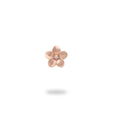 Plumeria Pendant in Rose Gold with Diamond - 9mm-Maui Divers Jewelry