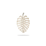 Monstera Pendant in Green Gold - 30mm - Maui Divers Jewelry
