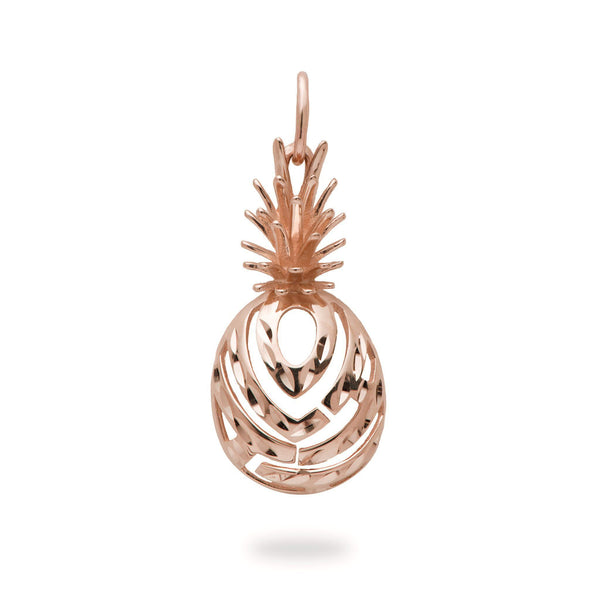 Aloha Pineapple Pendant in Rose Gold-Maui Divers Jewelry