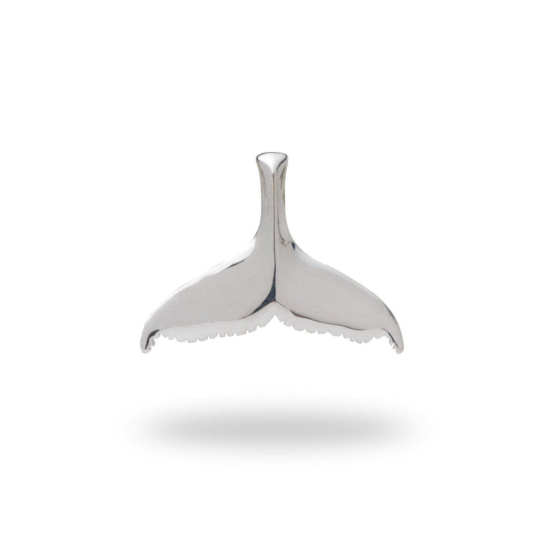 Whale Tail (35mm) Necklace in 14K White Gold - Maui Divers Jewelry