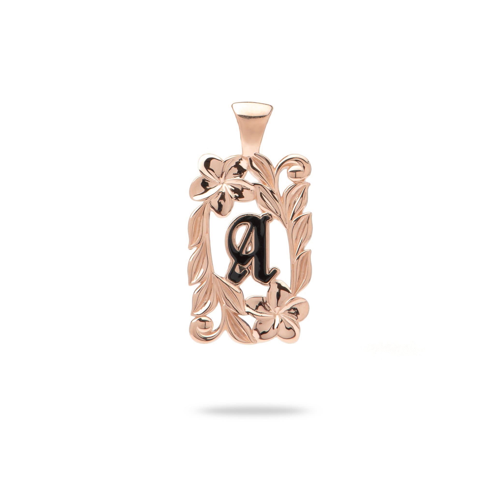 Special Order Hawaiian Heirloom Initial Pendant in Rose Gold - 014-03615-A-14R