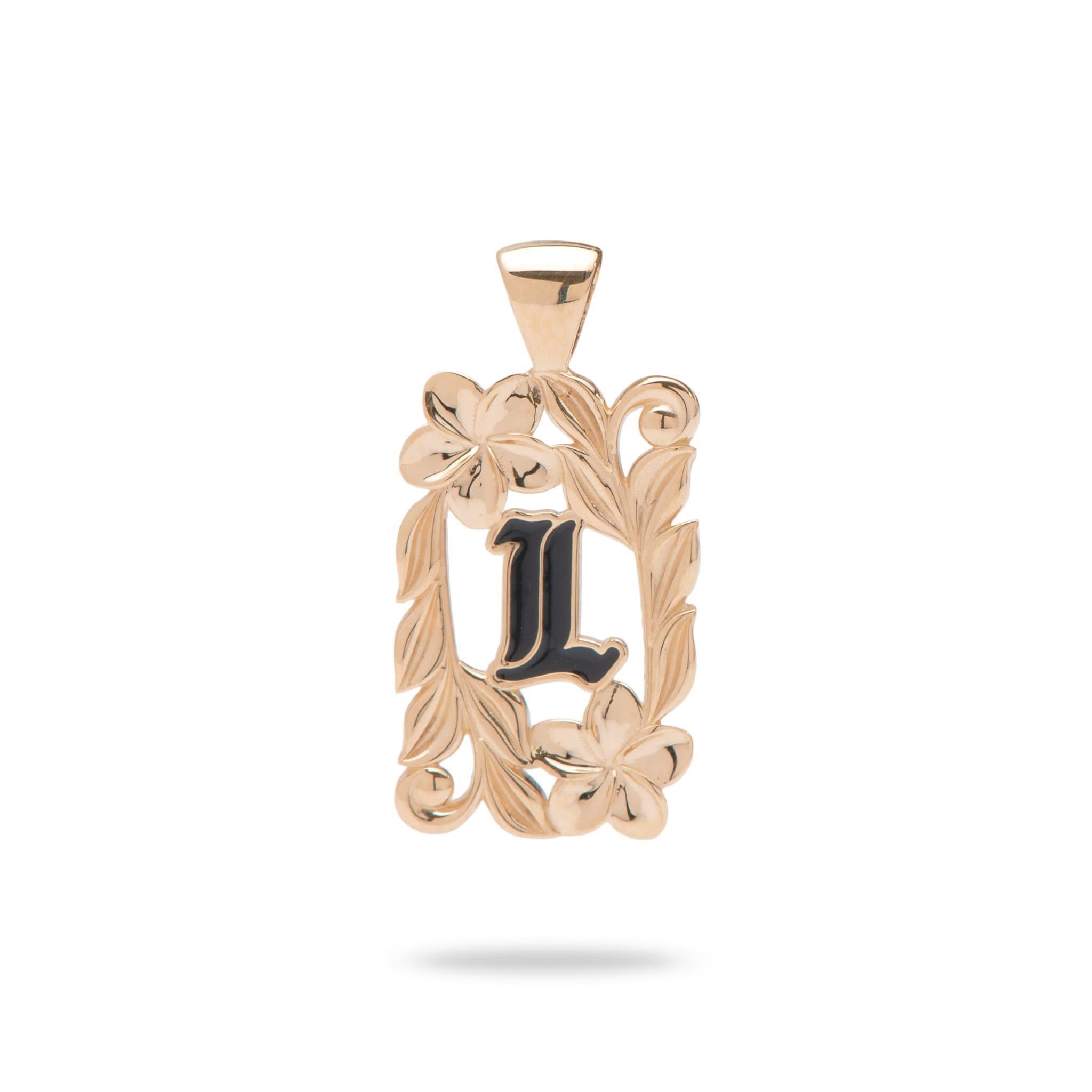 Special Order Hawaiian Heirloom Initial Pendant in Rose Gold - 014-03615-L-14R