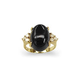 Black Coral Ring in Gold with Diamonds - Maui Divers Jewelry
