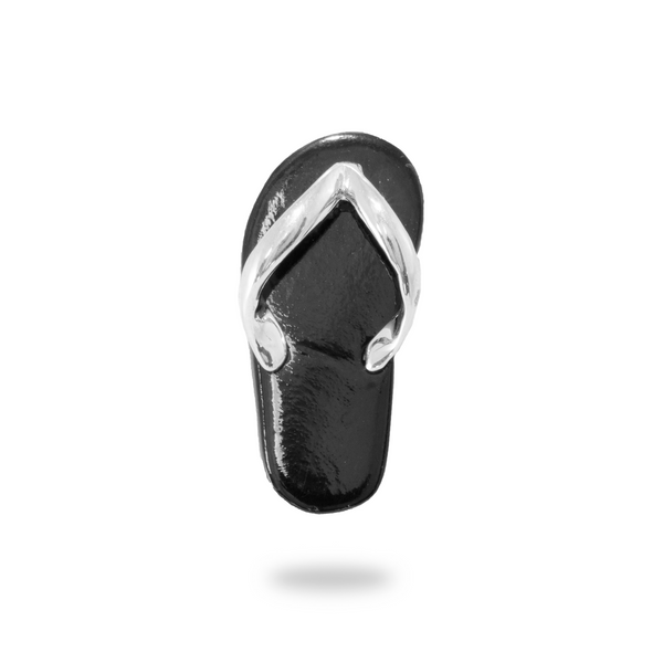 Black Coral Slipper Pendant in White Gold-Maui Divers Jewelry