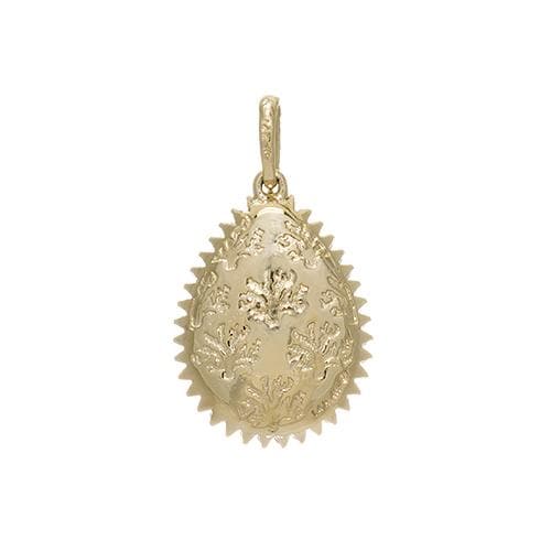 Black Coral Pendant with Diamonds in Gold-Maui Divers Jewelry