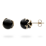 Hawaiian Heritage Black Coral Earrings in Gold-Maui Divers Jewelry