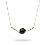 18" Hawaiian Heritage Black Coral Necklace in Gold-Maui Divers Jewelry