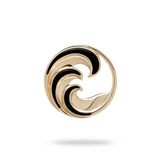 Nalu Black Coral Pendant in Gold - 22mm-Maui Divers Jewelry