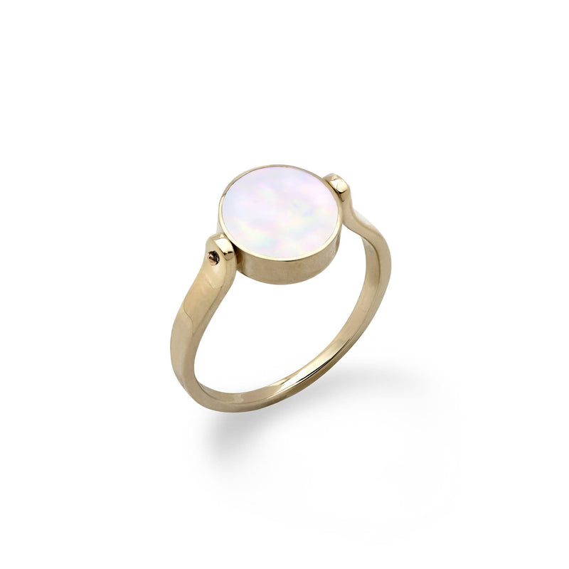 Eclipse Flipside Black Coral Ring in Gold - 9mm-Maui Divers Jewelry
