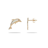 Sealife Dolphin Mother of Pearl in Gold with Diamonds - Maui Divers Jewelry