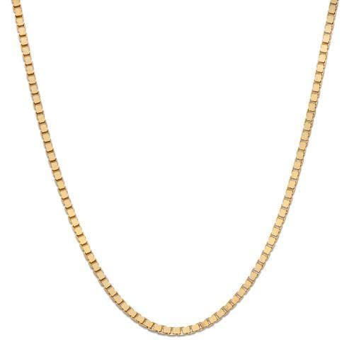 18" 1.0mm Box Chain in 14K Yellow Gold - Maui Divers Jewelry