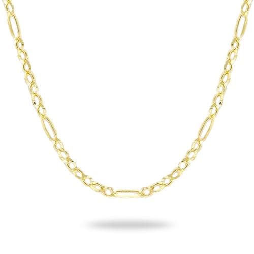 18" Figaro Chain In 14K Yellow Gold - Maui Divers Jewelry