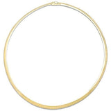 16" 4MM Omega Chain in 14K Two-Tone Gold