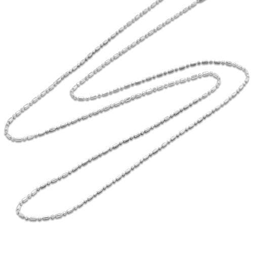 24" 1.5mm Ball/Bar Chain in Sterling Silver - Maui Divers Jewelry