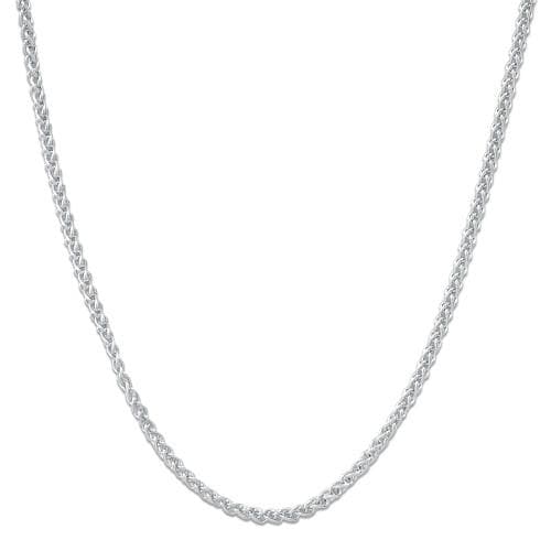 16-22" Adjustable Wheat Chain in 14K White Gold - Maui Divers Jewelry