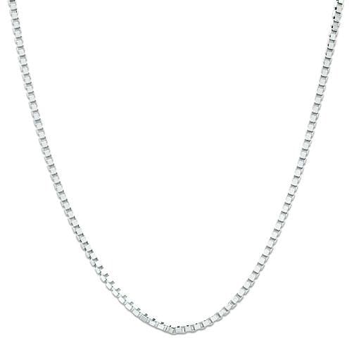 22" Adjustable 0.85MM Box Chain in 14K White Gold - Maui Divers Jewelry