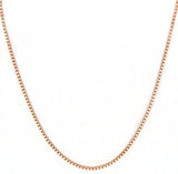 22" 0.7MM Box Chain in 14K Rose Gold - Maui DIvers Jewelry