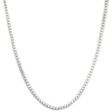 a 1.0mm Box Chain in Sterling Silver with a diamond in the middle from Maui Divers Jewelry.	