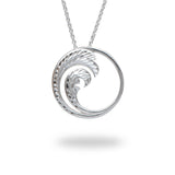 18" Nalu Necklace in Sterling Silver - 24mm-Maui Divers Jewelry