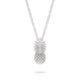 18" Pineapple Pendant with Chain in Sterling Silver - 18mm - Maui Divers Jewelry