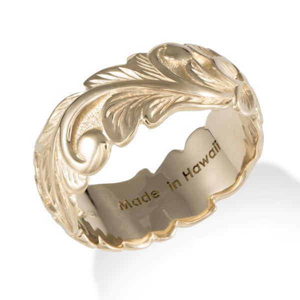 Hawaiian Heirloom Ring in Gold - 8mm-Maui Divers Jewelry
