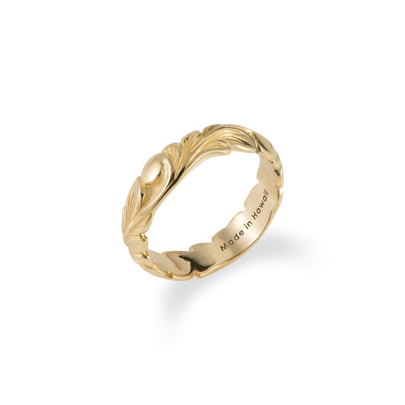 Hawaiian Heirloom Old English Scroll Ring in Gold - Maui Divers Jewelry