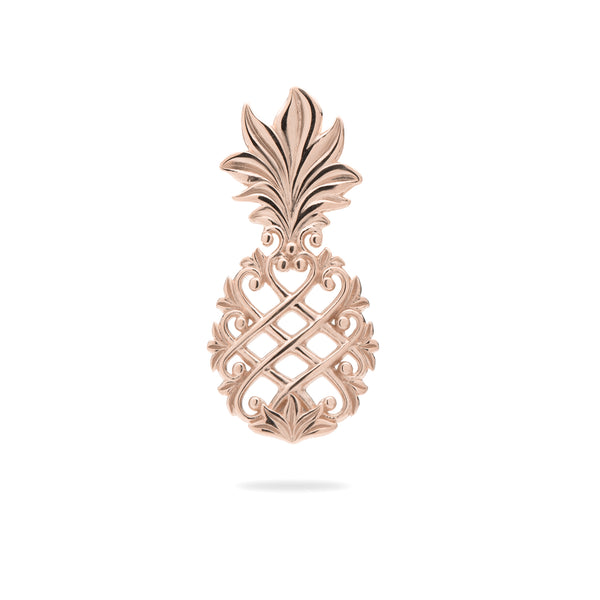 Living Heirloom Pineapple Pendant in Rose Gold - 23mm
