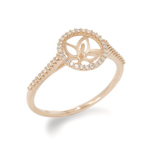 Pick A Pearl Halo Ring in Rose Gold with Diamonds - Maui Divers Jewelry