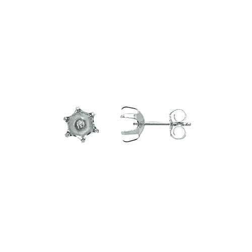 Earring Mounting in 14K White Gold - Maui Divers Jewelry