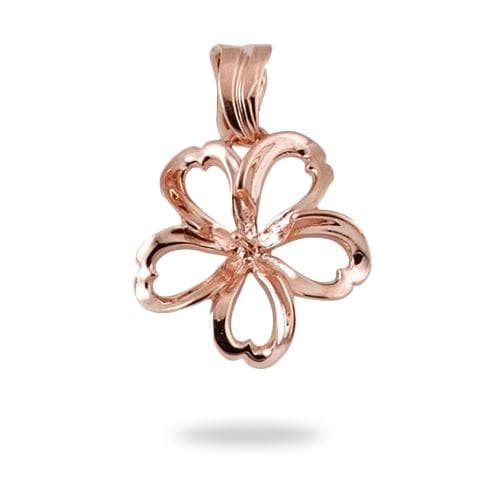 Pick A Pearl Plumeria Pendant in Rose Gold - 17mm