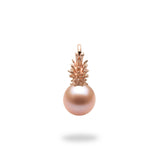 Pineapple Pendant Mounting in 14K Rose Gold with Pink Pearl - Maui Divers Jewelry