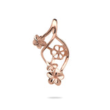 Triple Plumeria Waterfall Pendant Mounting in 14K Rose Gold - Maui Divers Jewelry