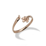 Plumeria Ring Mounting in 14K Rose Gold - Maui Divers Jewelry