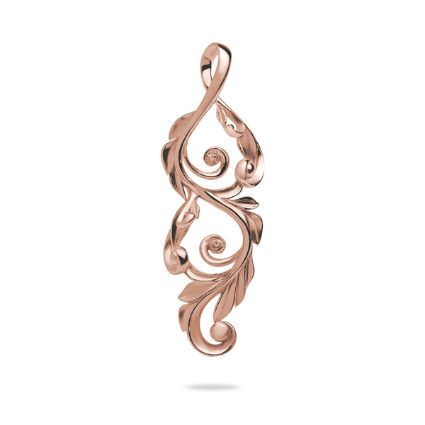 Pick A Pearl Maile Scroll Pendant in Rose Gold