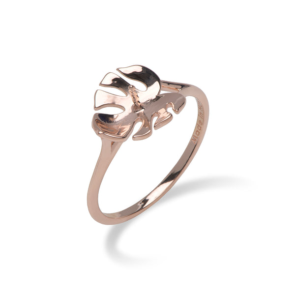 Pick A Pearl Monstera Ring in Rose Gold - Maui Divers Jewelry