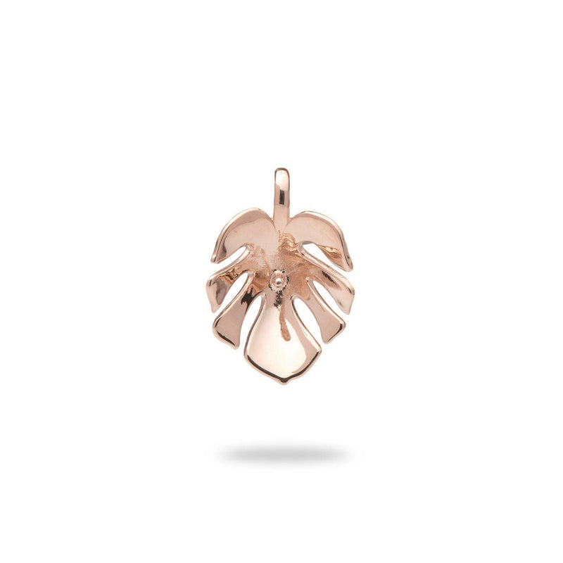 Pick A Pearl Monstera Pendant in Rose Gold - Maui Divers Jewelry