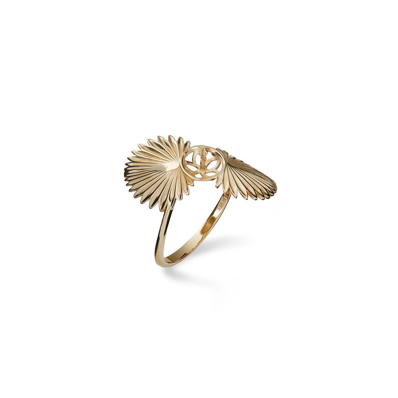 Pick A Pearl Kailua Palms Ring in Gold - Maui divers Jewelry