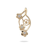 Flower Pendant Mounting in 14K Yellow Gold - Maui Divers Jewelry