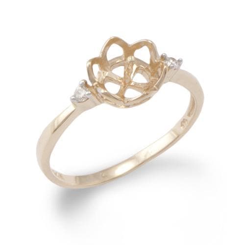 Pick-a-Pearl Crown Ring in Gold with Diamonds - Maui Divers Jewelry
