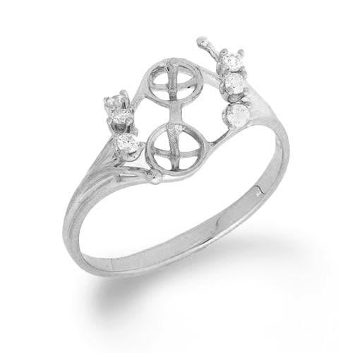 Pick-a-Pearl 8 Island Ring in White Gold with Diamonds-Maui Divers Jewelry